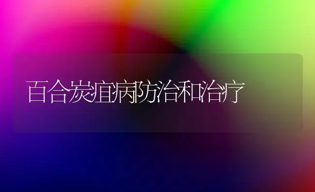 百合炭疽病防治和治疗 | 家庭养花