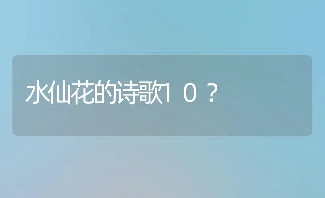 水仙花的诗歌10？ | 绿植常识