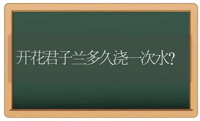 开花君子兰多久浇一次水？ | 绿植常识