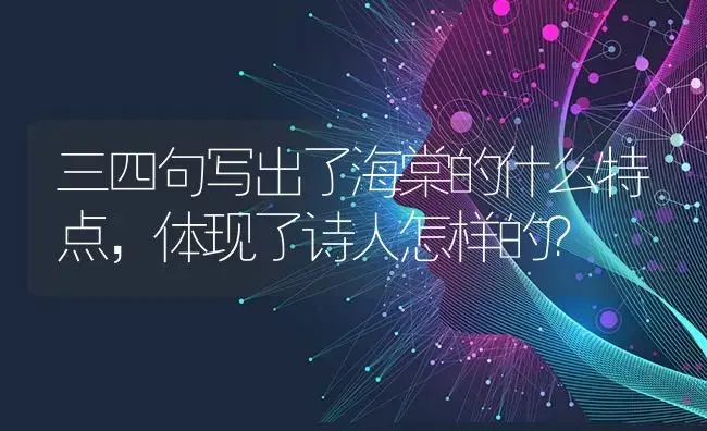 三四句写出了海棠的什么特点，体现了诗人怎样的？ | 绿植常识