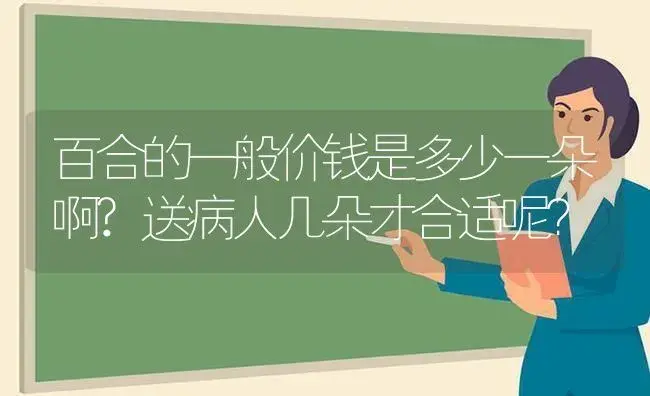 百合的一般价钱是多少一朵啊?送病人几朵才合适呢？ | 绿植常识