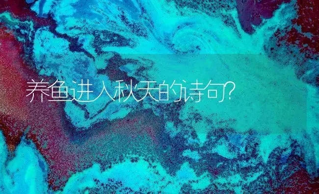 养鱼进入秋天的诗句？ | 绿植常识