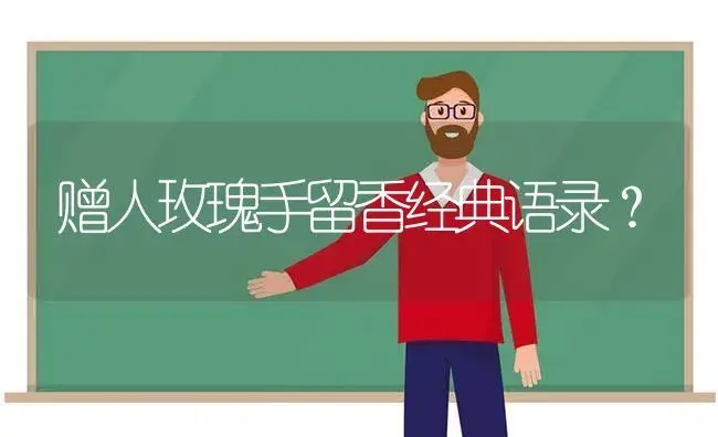 赠人玫瑰手留香经典语录？ | 绿植常识