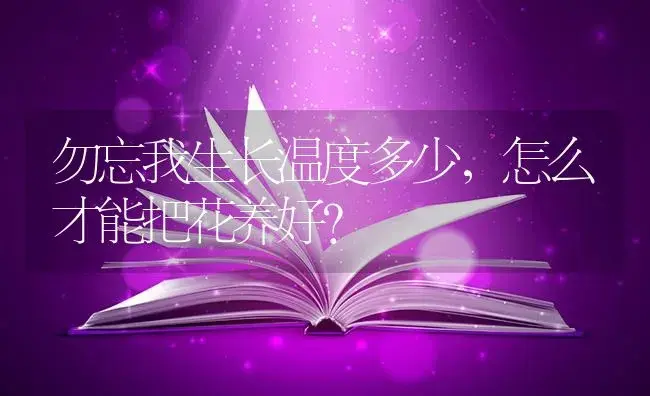 勿忘我生长温度多少，怎么才能把花养好？ | 绿植常识