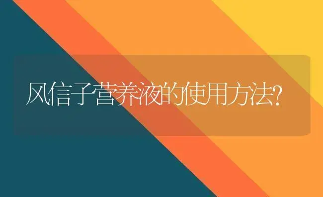 风信子营养液的使用方法？ | 绿植常识