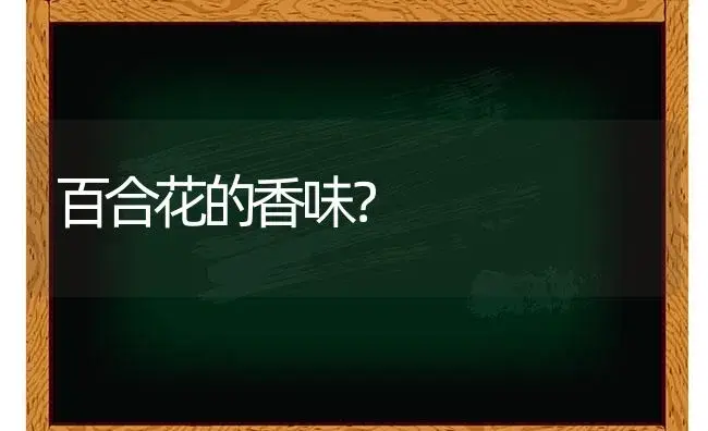 百合花的香味？ | 绿植常识