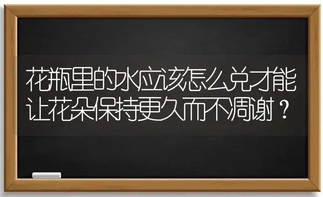 花瓶里的水应该怎么兑才能让花朵保持更久而不凋谢？ | 绿植常识