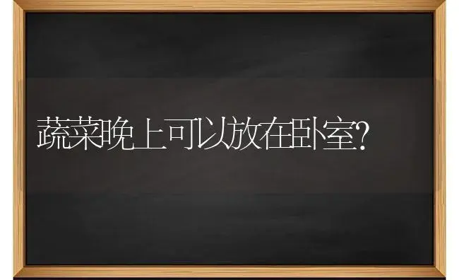 蔬菜晚上可以放在卧室？ | 绿植常识