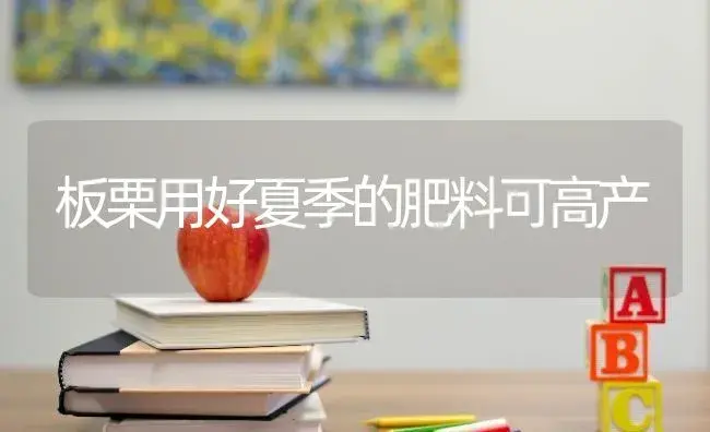 板栗用好夏季的肥料可高产 | 果木种植