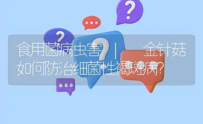 金针菇如何防治细菌性褐斑病？ | 菌菇种植