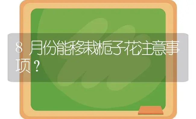 8月份能移栽栀子花注意事项？ | 绿植常识