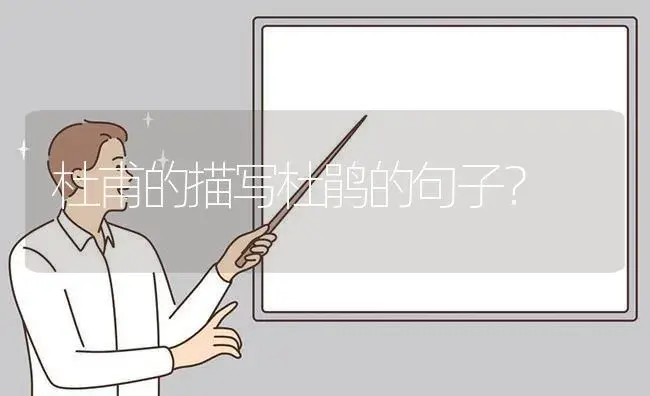 杜甫的描写杜鹃的句子？ | 绿植常识