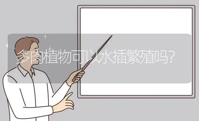多肉植物可以水插繁殖吗？ | 多肉养殖