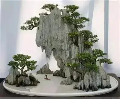 附石盆景 | 大师级附石盆景造型艺术