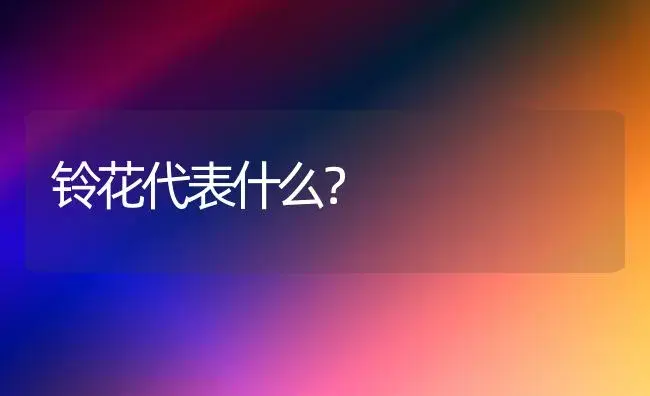 铃花代表什么？ | 绿植常识