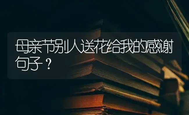 母亲节别人送花给我的感谢句子？ | 绿植常识