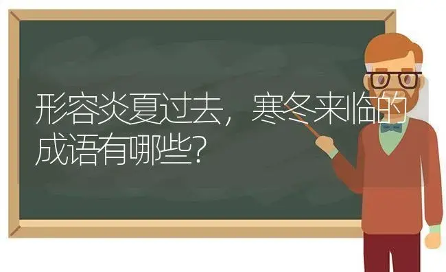 形容炎夏过去,寒冬来临的成语有哪些？ | 多肉养殖