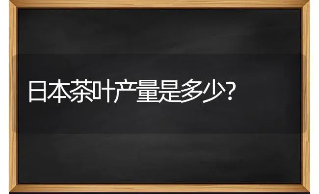 日本茶叶产量是多少？ | 多肉养殖