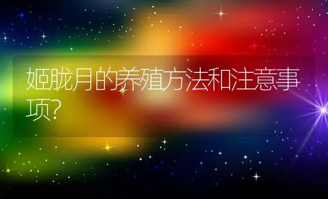 姬胧月的养殖方法和注意事项？ | 多肉养殖