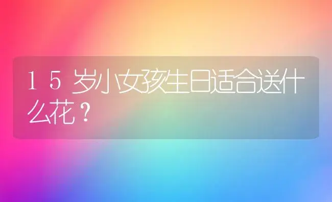 15岁小女孩生日适合送什么花？ | 绿植常识