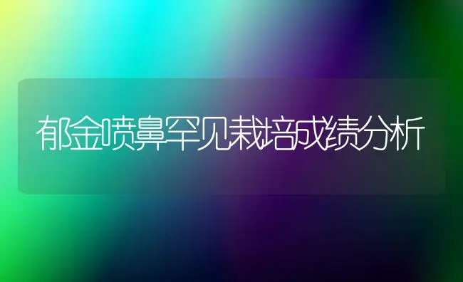 郁金喷鼻罕见栽培成绩分析 | 家庭养花