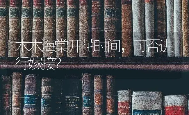 木本海棠开花时间，可否进行嫁接？ | 绿植常识