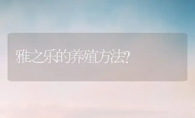 雅之乐的养殖方法？ | 多肉养殖