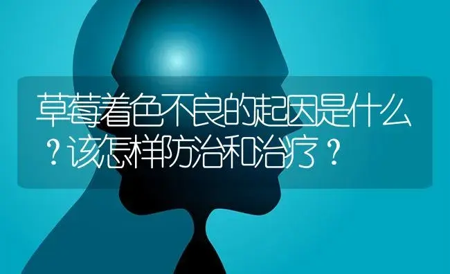 草莓着色不良的起因是什么？该怎样防治和治疗？ | 果木种植