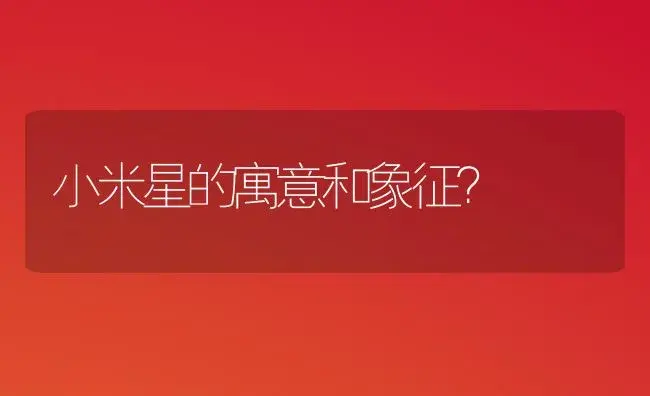 小米星的寓意和象征？ | 多肉养殖