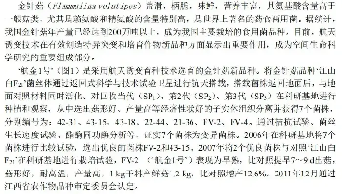 金针菇新品种——航金1号