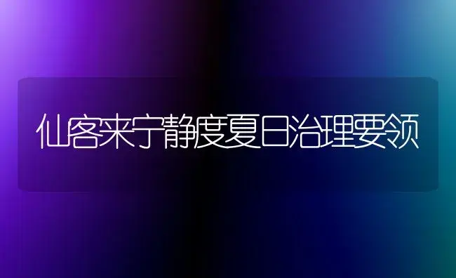 仙客来宁静度夏日治理要领 | 家庭养花