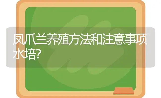 凤爪兰养殖方法和注意事项水培？ | 多肉养殖