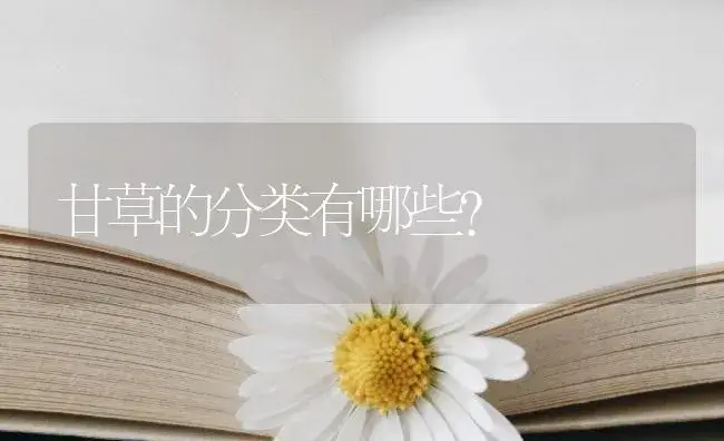 甘草的分类有哪些？ | 药材种植