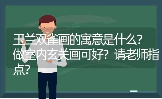 玉兰双雀画的寓意是什么？做室内玄关画可好？请老师指点？ | 绿植常识