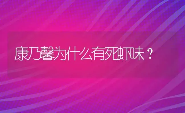 康乃馨为什么有死虾味？ | 绿植常识