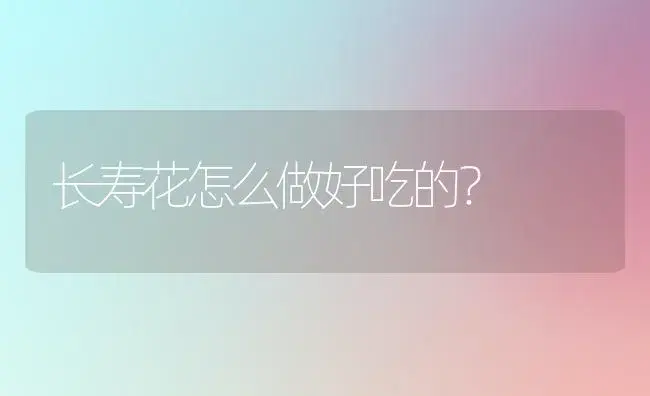 长寿花怎么做好吃的？ | 多肉养殖