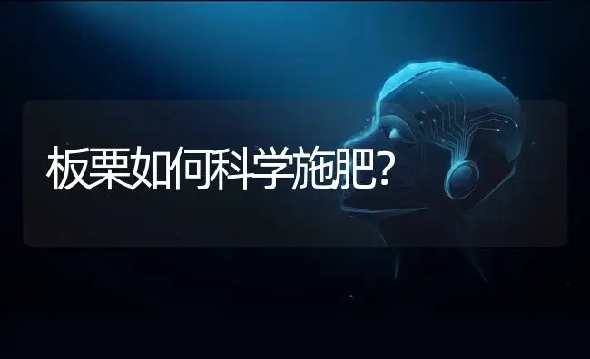 板栗如何科学施肥？ | 果木种植