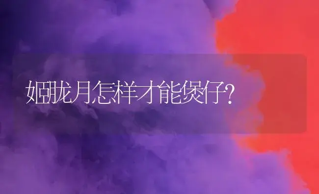 姬胧月怎样才能煲仔？ | 多肉养殖