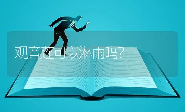 观音莲可以淋雨吗？ | 多肉养殖