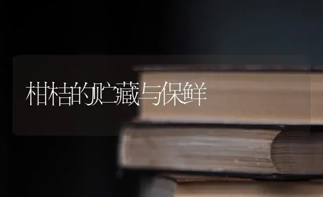 柑桔的贮藏与保鲜 | 特种种植