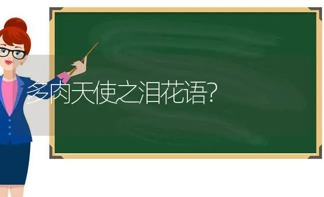 多肉天使之泪花语？ | 多肉养殖