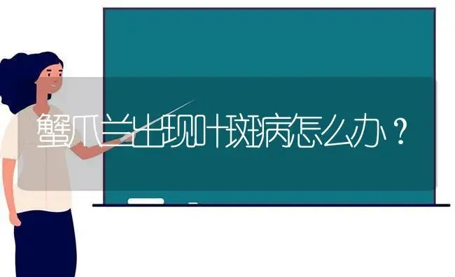 蟹爪兰出现叶斑病怎么办？ | 多肉养殖