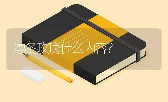 凛冬玫瑰什么内容？ | 绿植常识