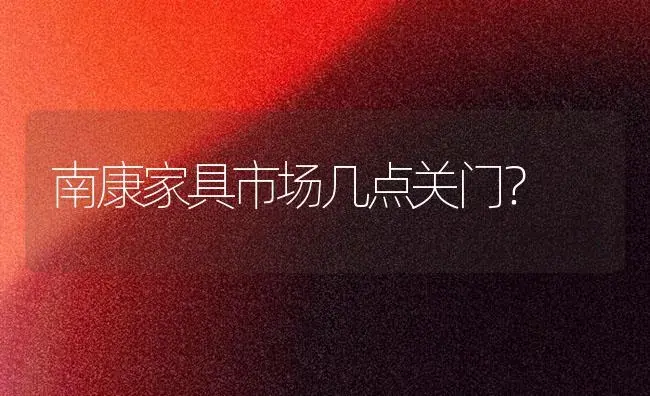 南康家具市场几点关门？ | 多肉养殖