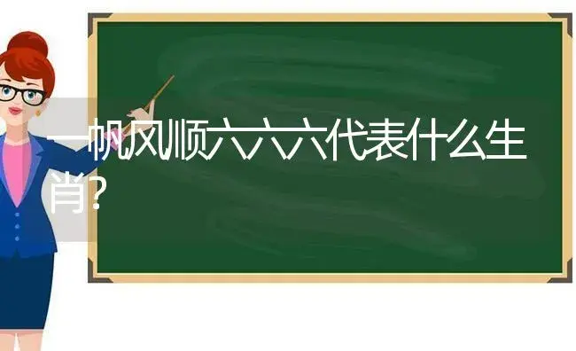 一帆风顺六六六代表什么生肖？ | 多肉养殖