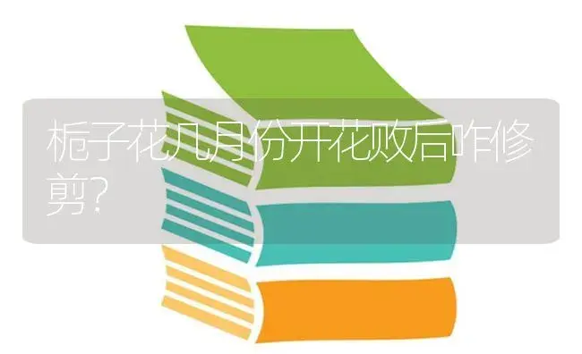 栀子花几月份开花败后咋修剪？ | 绿植常识