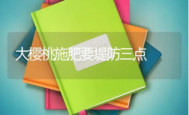 大樱桃施肥要堤防三点 | 果木种植