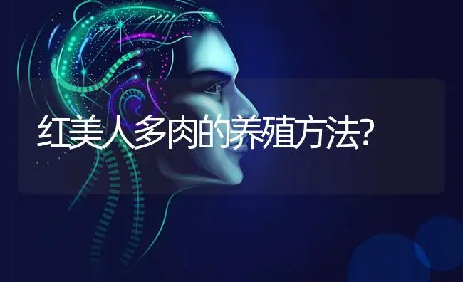 红美人多肉的养殖方法？ | 多肉养殖