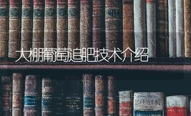 大棚葡萄追肥技术介绍 | 果木种植