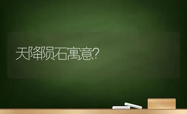 天降陨石寓意？ | 多肉养殖